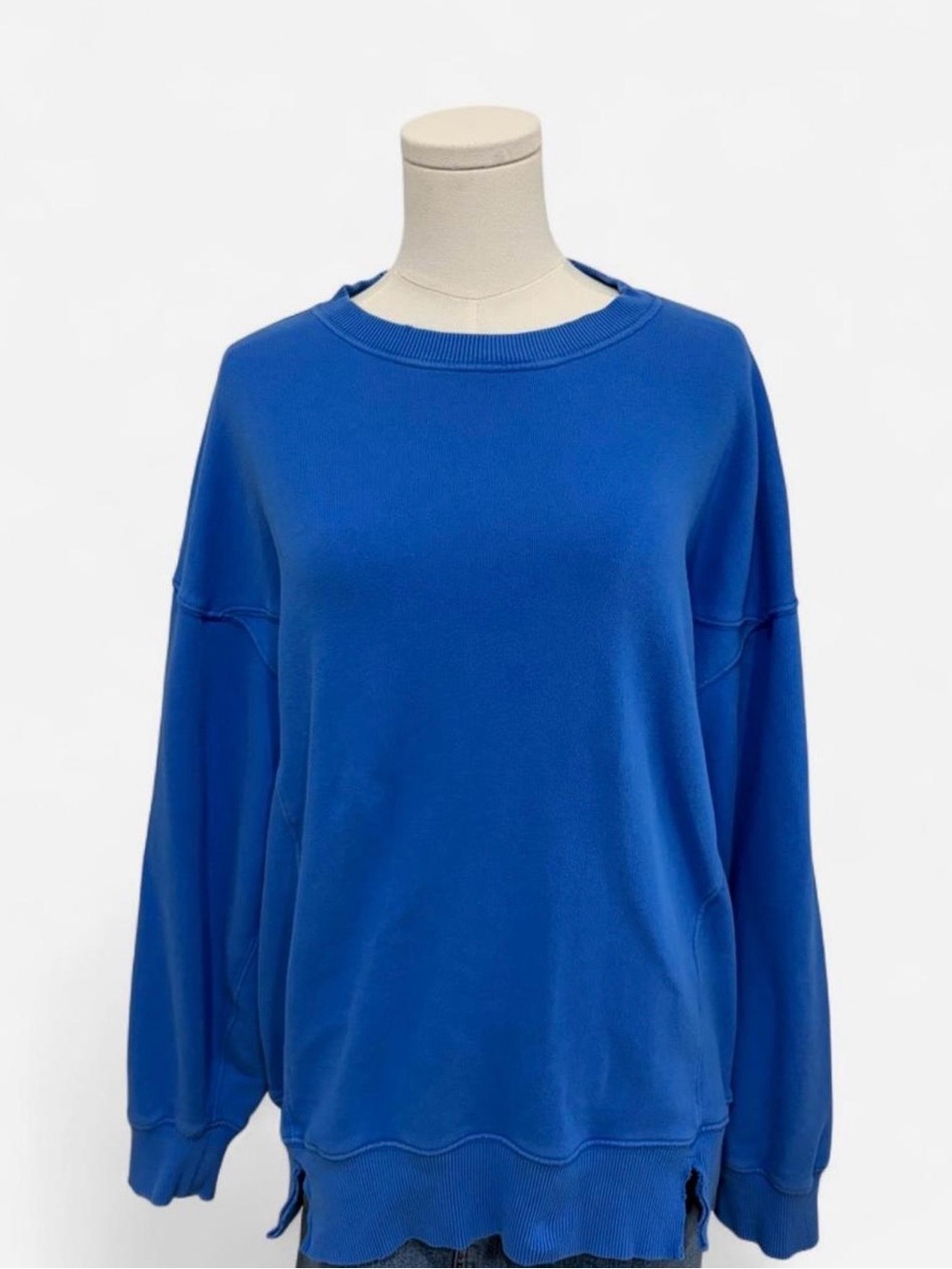 Aerie Blue Oversized Crewneck Sweatshirt